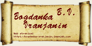 Bogdanka Vranjanin vizit kartica